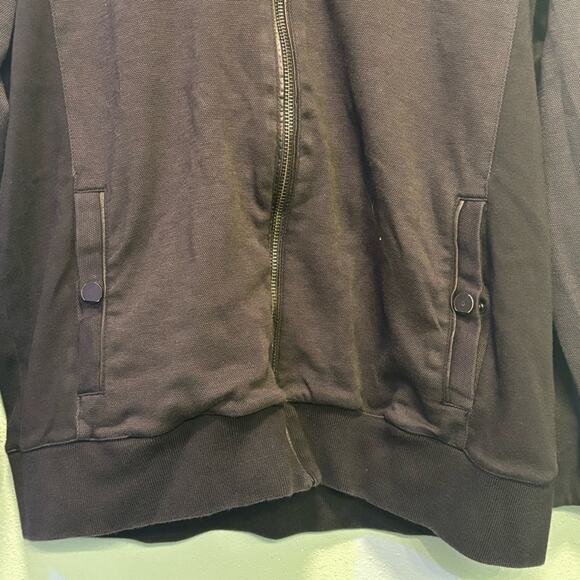 Calvin Klein Men’s Premium Zip Up Collared Black Bomber Jacket With Side Pockets - Picture 4 of 7